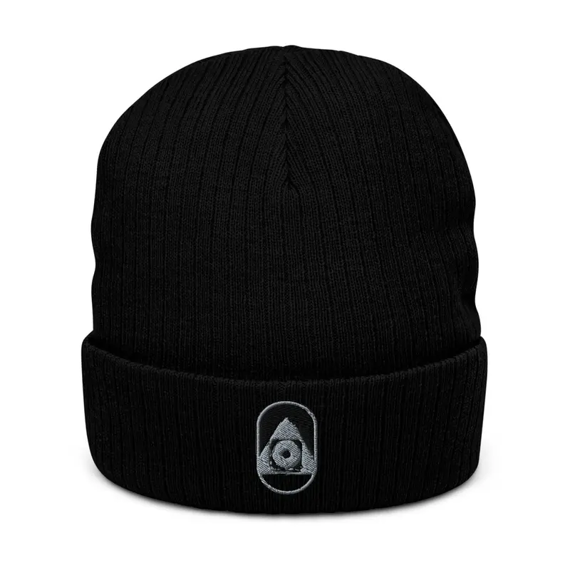 logo knit beanie